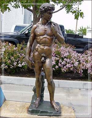 life size bronze statue David for sale